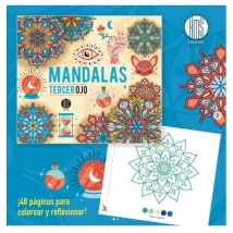 LIBRO DE MANDALAS 21X23 X72 PGS FRASES PODEROSAS / TERCER OJO / JARDIN INTERIOR