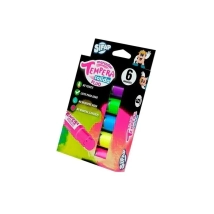 TEMPERA SOLIDA FLUO x 6 UDS