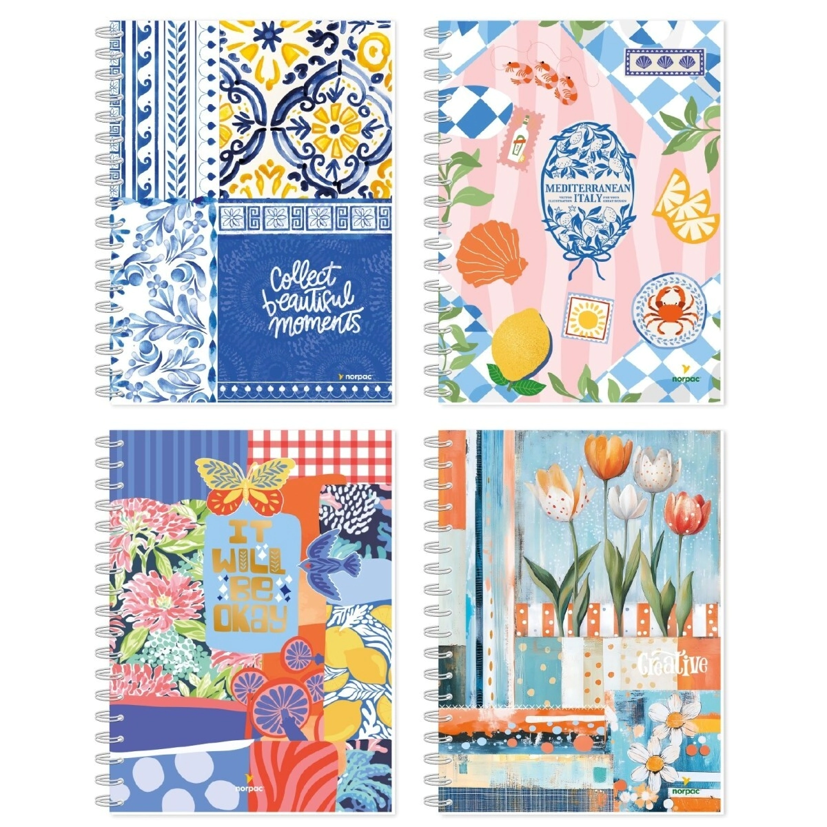 CUADERNO TAPA SEMI RIGIDA A4 LIS 80H