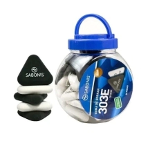 GOMA DE BORRAR BLANCA/NEGRA TRIANG.Pote X 50