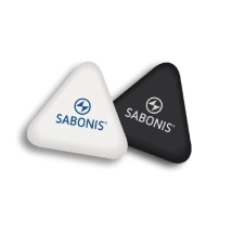 GOMA DE BORRAR BLANCA/NEGRA TRIANG.Pote X 50