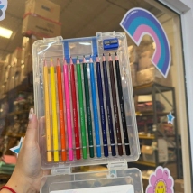 Estuche de L&agrave;pices de Color x 12 largo c/sacapuntas