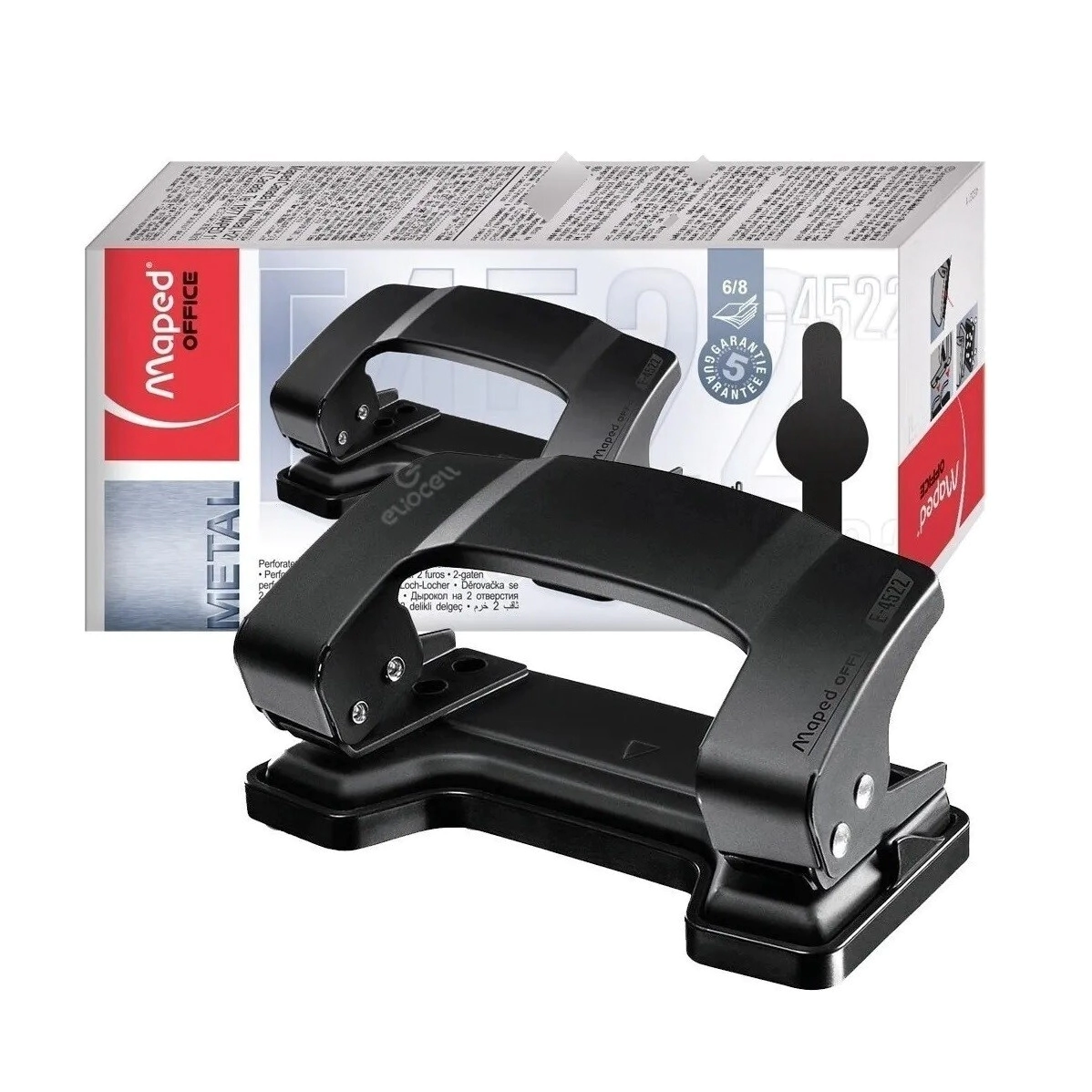 PERFORADORA 6/8 HOJAS 2 AGUJEROS CAJA