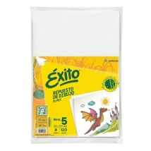 REPUESTO DE DIBUJO BLANCO N5 &Eacute;XITO x 8 HJS