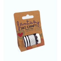 WASHI TAPE DISPLAY 3 ROLLOS X5MTS BLACK