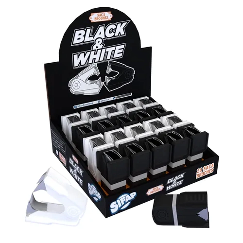 SACABROCHES PLASTICO "BLACK & WHITE"