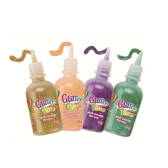 ADHESIVO GLITTER de 30 grs. Colores surt.  NUEVO