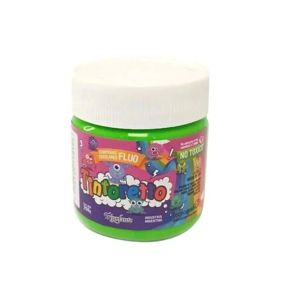 TEMP.TINTORETTO DE 250 g. POTES V.MANZANA FLUO