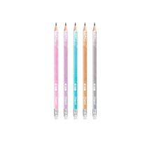 GRAFITO GLITTER - C/GOMA CAJA X12 HB -    6 COLORES SURTIDOS  - Nuevo!