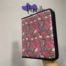 CARPETA 3 ANILLOS CON CIERRE DA MASS CON CORDURA FANTASIA 3X40