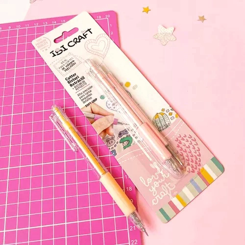 CUTTER BISTURI ERGONOMICO RETRACTIL + 1 REPUESTO