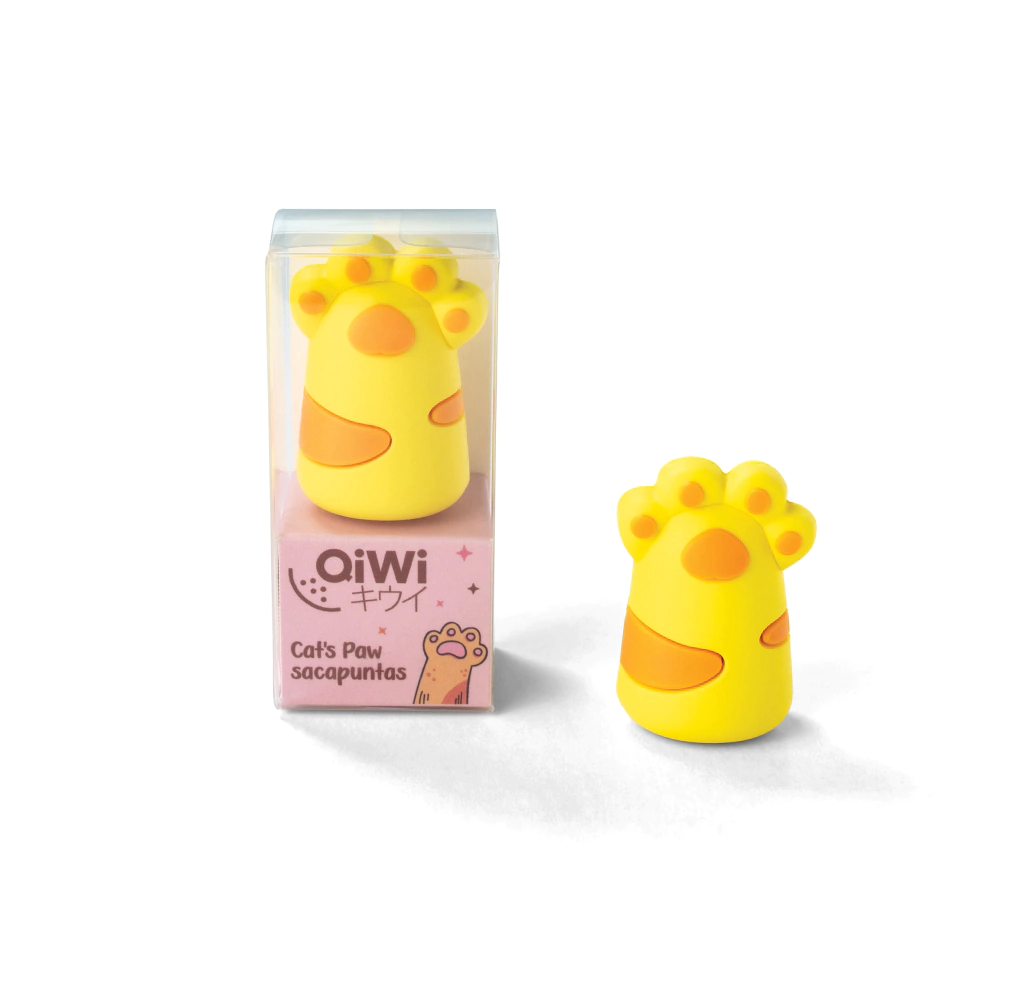 SACAPUNTAS HUELLITAS CON CAJITA TRANSPARENTE..