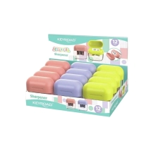 SACAPUNTAS JELLY GEL 2 ORIF C/DEPOSITO. Display x 12 unid.
