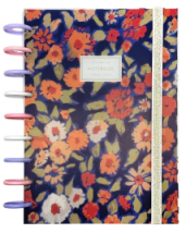 Cuaderno 18x25 tapa pl&aacute;stica flower daisies c/elast