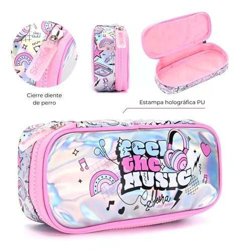 Cartuchera rectangular 1 cierre Think Happy 21x9x5cm  1/25