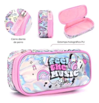 Cartuchera rectangular 1 cierre Think Happy 21x9x5cm  1/25