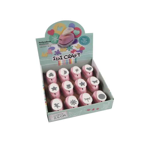 PERFORADORA ARTISTICA 25mm 1" EXPOSITOR 12pcs. Sur