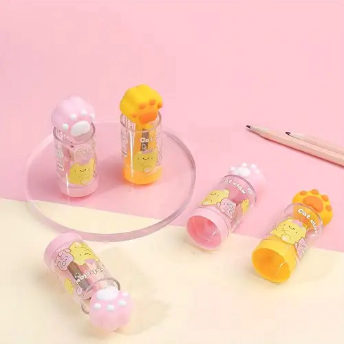 SACAPUNTA Y GOMA TINTA BORRABLE HUELLITAS