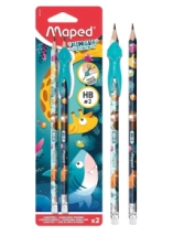 LAPIZ GRAFITO CON GOMA X 2 + HERRAMIENTA DE APRENDIZAJE - JUNGLE FEVER