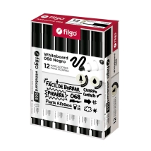 Marcador pizarra 068 REDONDA / Caja 12 negro