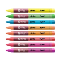 Crayones de cera PINTO / Estuche 8 fluo