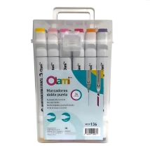 MARCADORES DOBLE PUNTA PARA DISE&Ntilde;O X 36 UNIDADES.