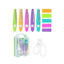 SET DE TIJERAS ZIG ZAG CON 5 TIPO DE CORTES