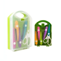 SET DE TIJERAS ZIG ZAG CON 5 TIPO DE CORTES