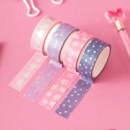 WASHI TAPES CON STAMPING CUTE PACK x4