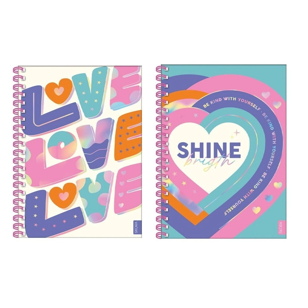 Cuaderno universitario tapa dura 120 hojas 80 grs Love
