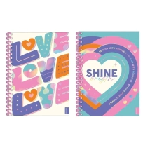 Cuaderno universitario tapa dura 120 hojas 80 grs Love