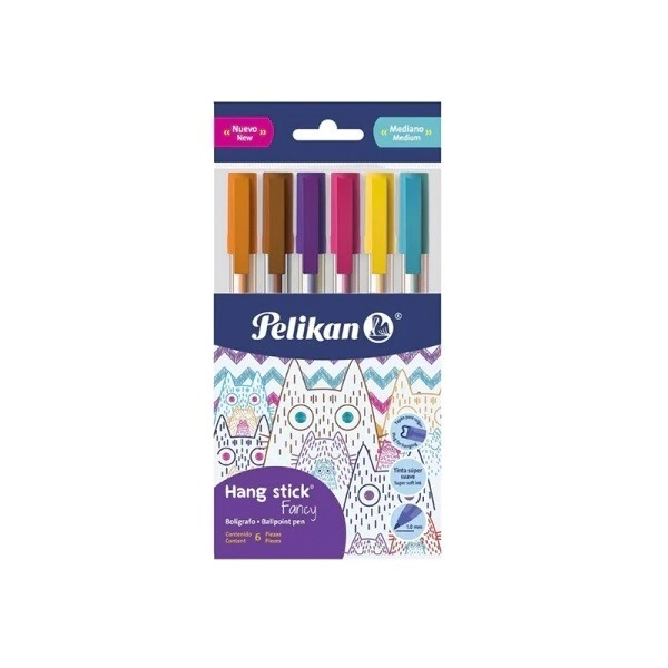 BOLIGRAFO HANG STICK FANCY SURT X6