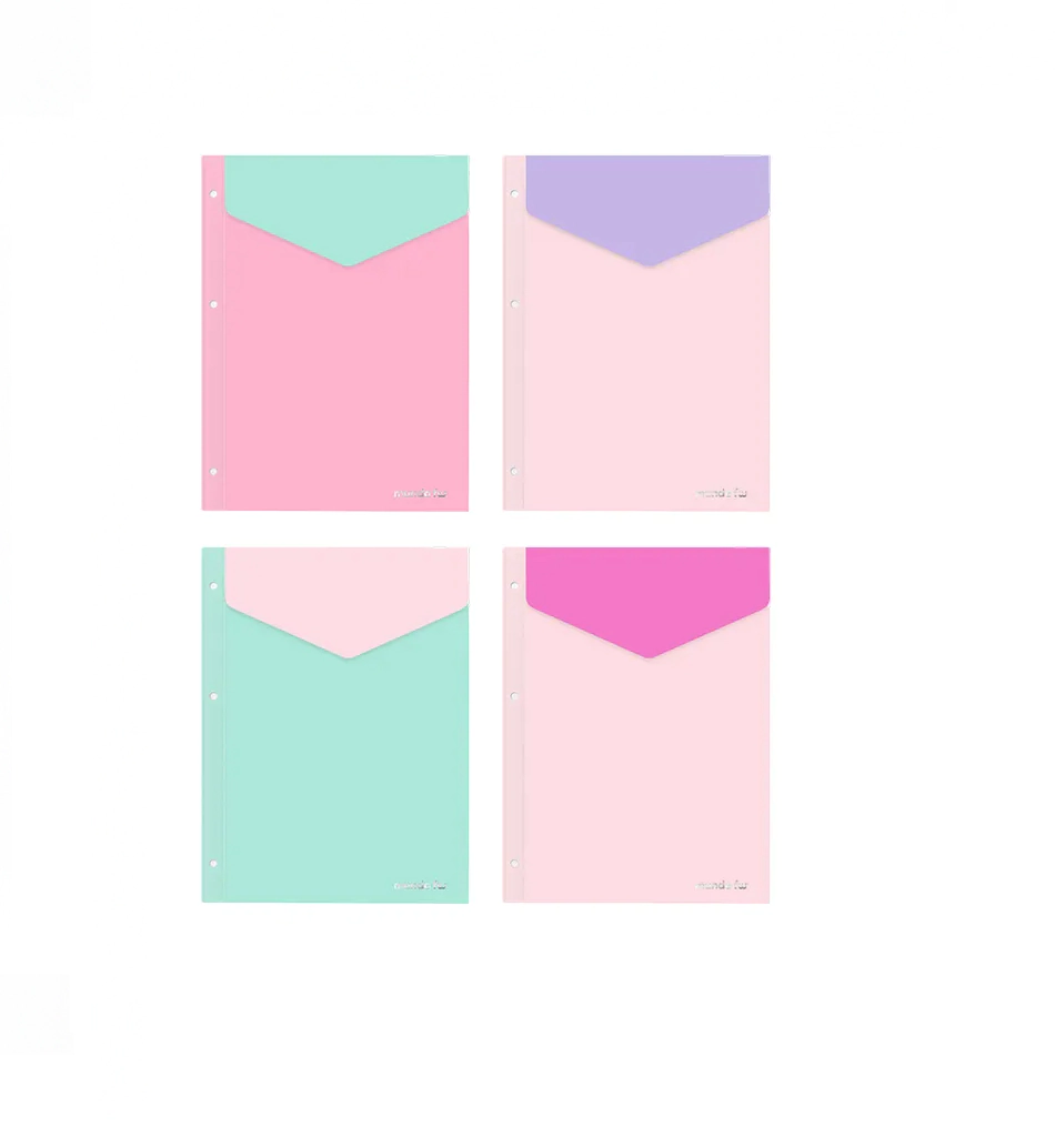 SOBRE FW C/ABROJO P/CARP. ESCOLAR PASTEL OPACO - CAJA EXH