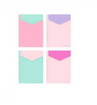 SOBRE FW C/ABROJO P/CARP. ESCOLAR PASTEL OPACO - CAJA EXH