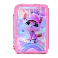 Cartuchera canopla dos pisos Think Happy Pets lumo 20x14x5.5cm