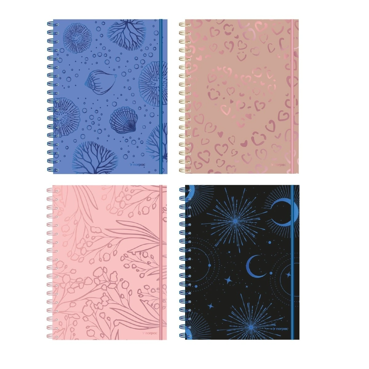 Cuaderno 15x21 Tapa Dura - 90h (60G 20L 8COL 2 INICIO) Linea CHIC