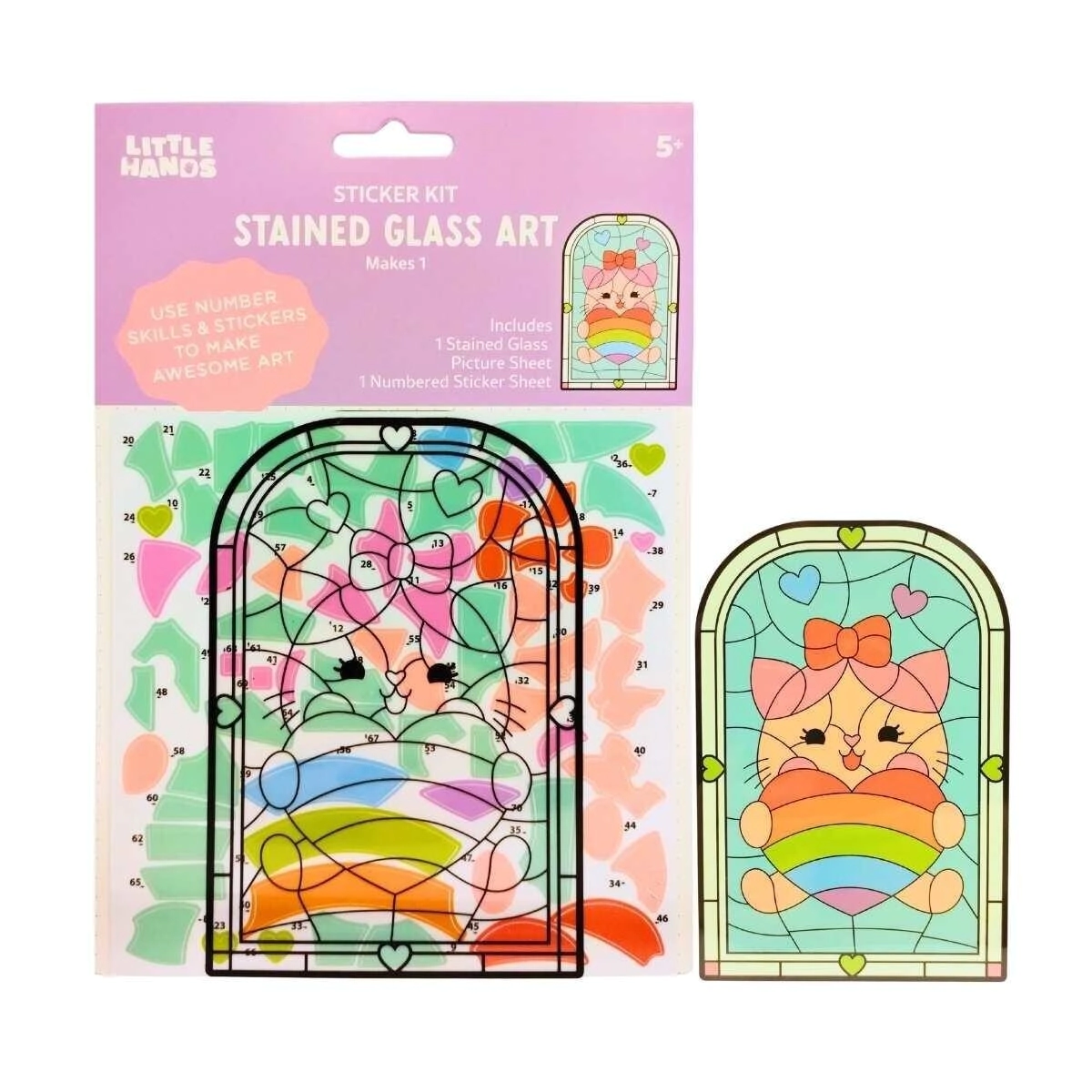 Kit de Vitral con Sticker - Gatito