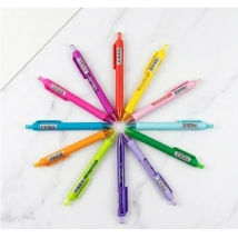 BOLIGRAFO GEL RETRACTIL - 0,7 mm GRIP DE GOMA. CAJA X 10 UNID. CELESTE PASTEL