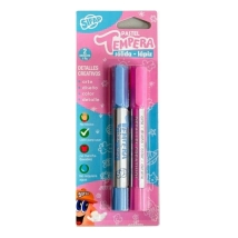 TEMPERA SOLIDA LAPIZ 6g PASTEL CELESTE & ROSA  x2