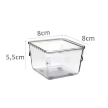 8 POTES ORG. MODULAR CUADRADO CHICO 8 POTES DE 8X8X5.5CM C/U