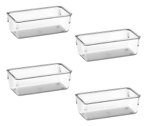 4 POTES ORG. MODULAR RECTANGULAR CHICO 4 POTES DE 16X8X5.5CM C/U