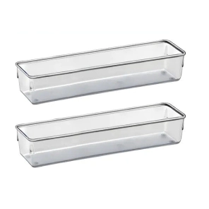 2 POTES ORG. MODULAR RECTANGULAR LARGO2 POTES DE 32X8X5.5CM C/U