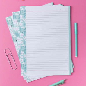 REPUESTO A4 CON DISE&Ntilde;O RAYADO X 80 HOJAS 80GRS. V10900