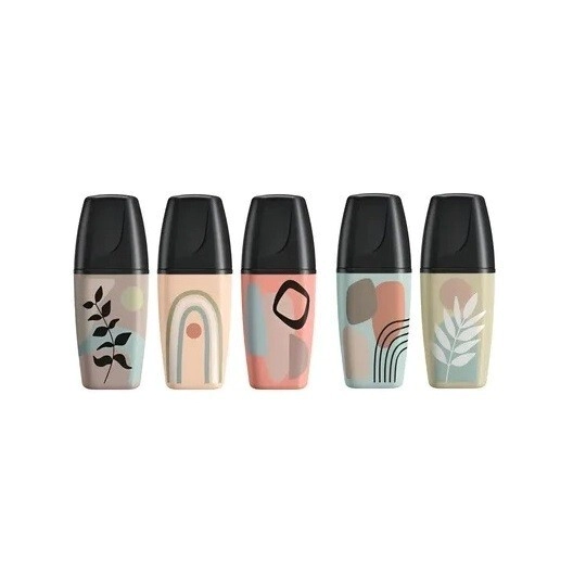 RESALTADOR MINI BOSS NATURE ESTUCHE x 5