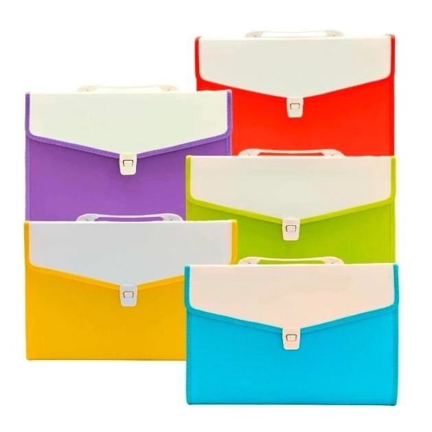 Maletin FC 12 divisiones color pastel y blanco