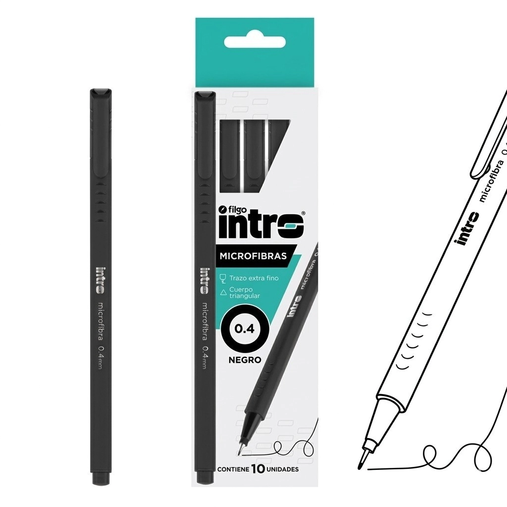 Microfibra INTRO caja x10 negro