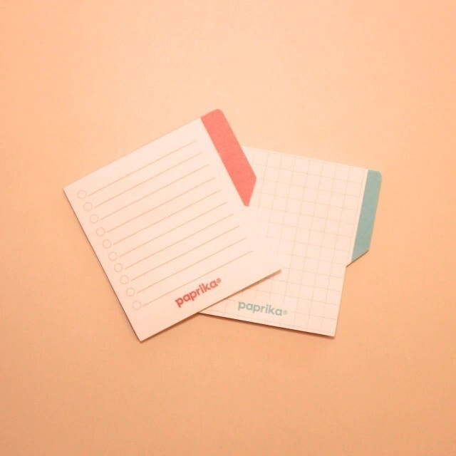 PACK X2 NOTAS ADHESIVAS C/SOLAPA 6,2X6,4 - NARANJA / CELESTE