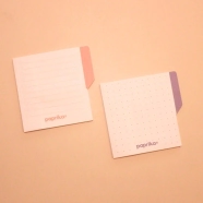 PACK X2 NOTAS ADHESIVAS C/SOLAPA 6,2X6,4 - LILITA PUNTEADO/ ROSA RAYADO
