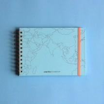 BIT�CORAS DE VIAJES TALLE S - WORLDMAP CELESTE