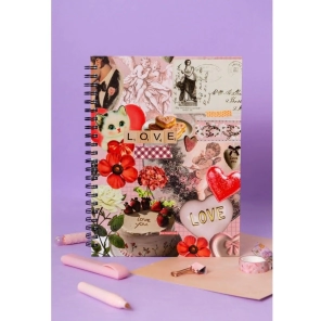 Cuaderno COLECC. A4. tapa DURA x 100 hj rayadas, cuadric. o lisas VINTAGE